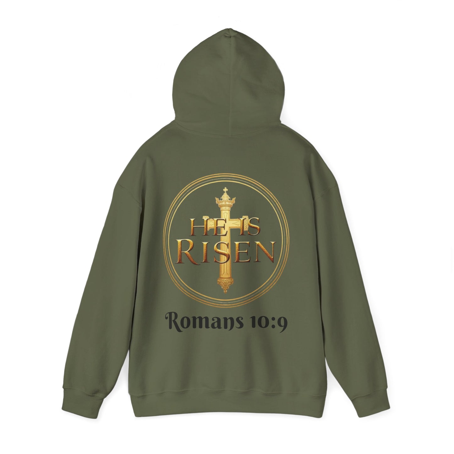 He Is Risen Christian Hoodie – Women’s Bold Faith Streetwear (Dark Lettering)