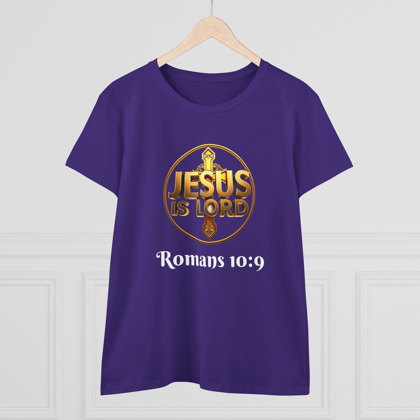 Jesus Is Lord / He Is Risen Christian Tee – Women’s Bold Faith Statement (White Lettering)