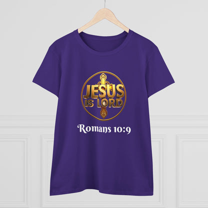 Jesus Is Lord / He Is Risen Christian Tee – Women’s Bold Faith Statement (White Lettering)