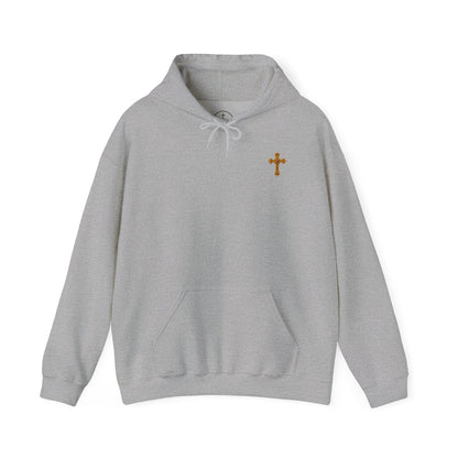 Jesus is Lord - Men's Christian Hoodie with Golden Cross