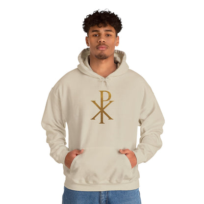 Chi Rho in Gold - Men’s Christian Hoodie