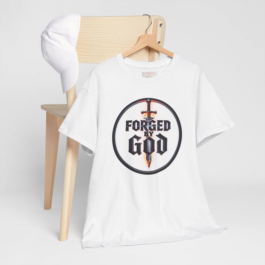 Forged by God Men’s Christian T-Shirt – Strength in Faith Apparel