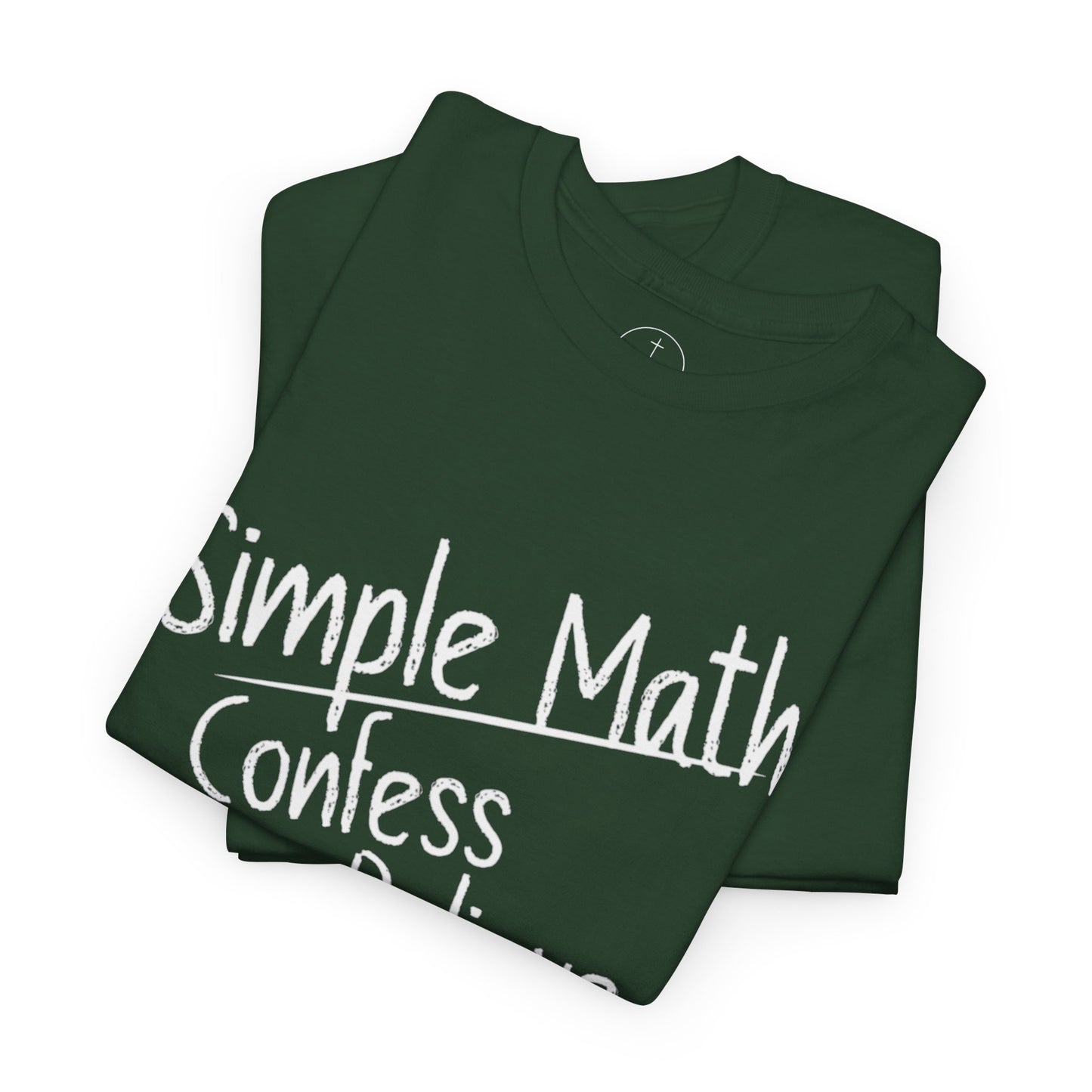 Simple Math of Salvation Men’s Christian T-Shirt (White Chalk)