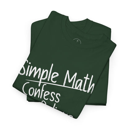 Simple Math of Salvation Men’s Christian T-Shirt (White Chalk)
