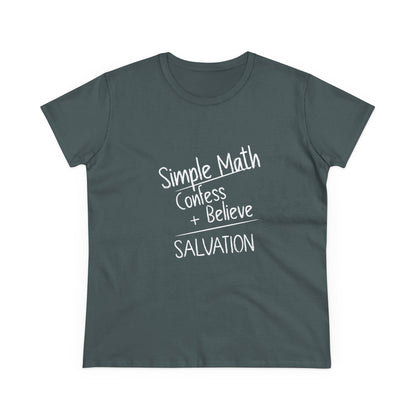 Simple Math Women’s T-Shirt – Bold Faith (White Chalk)