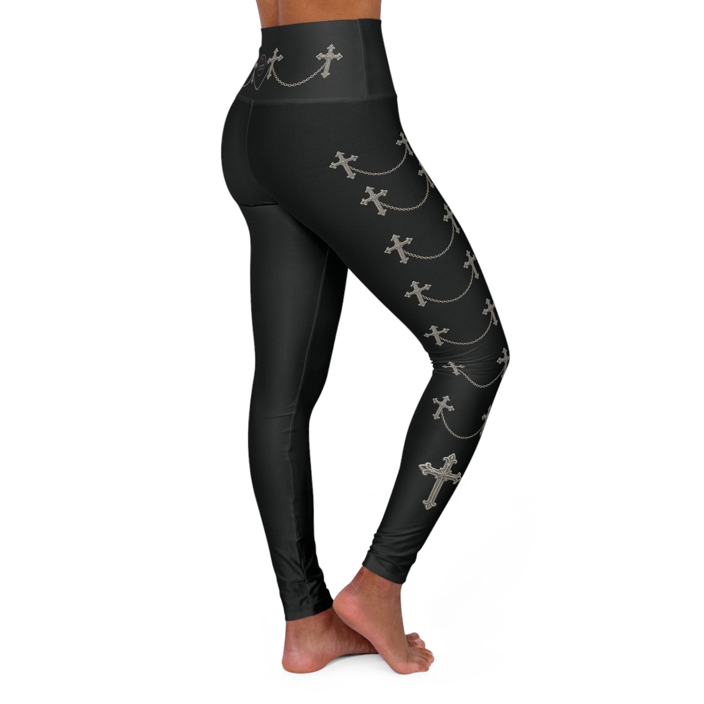 Silver Sanctuary Women’s High-Waisted Yoga Leggings in Black - Christian Apparel