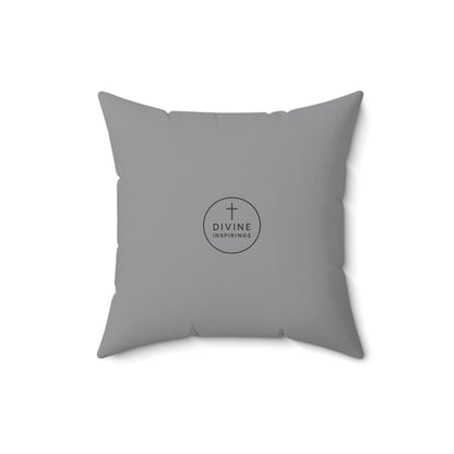 King of Kings in Grey – ‘Jesus is Lord’ Throw Pillow
