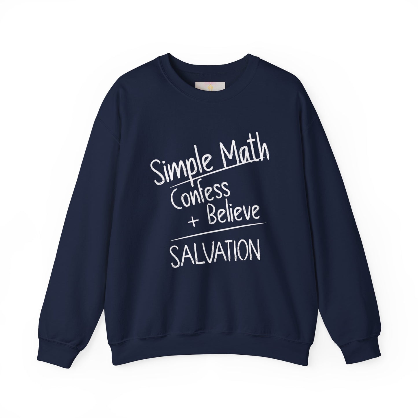 Simple Math Women’s Sweatshirt – Faith Pullover (White Chalk)