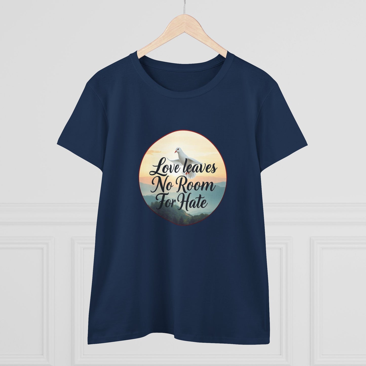 Love Leaves No Room for Hate – Women’s Softstyle Tee of Grace & Compassion