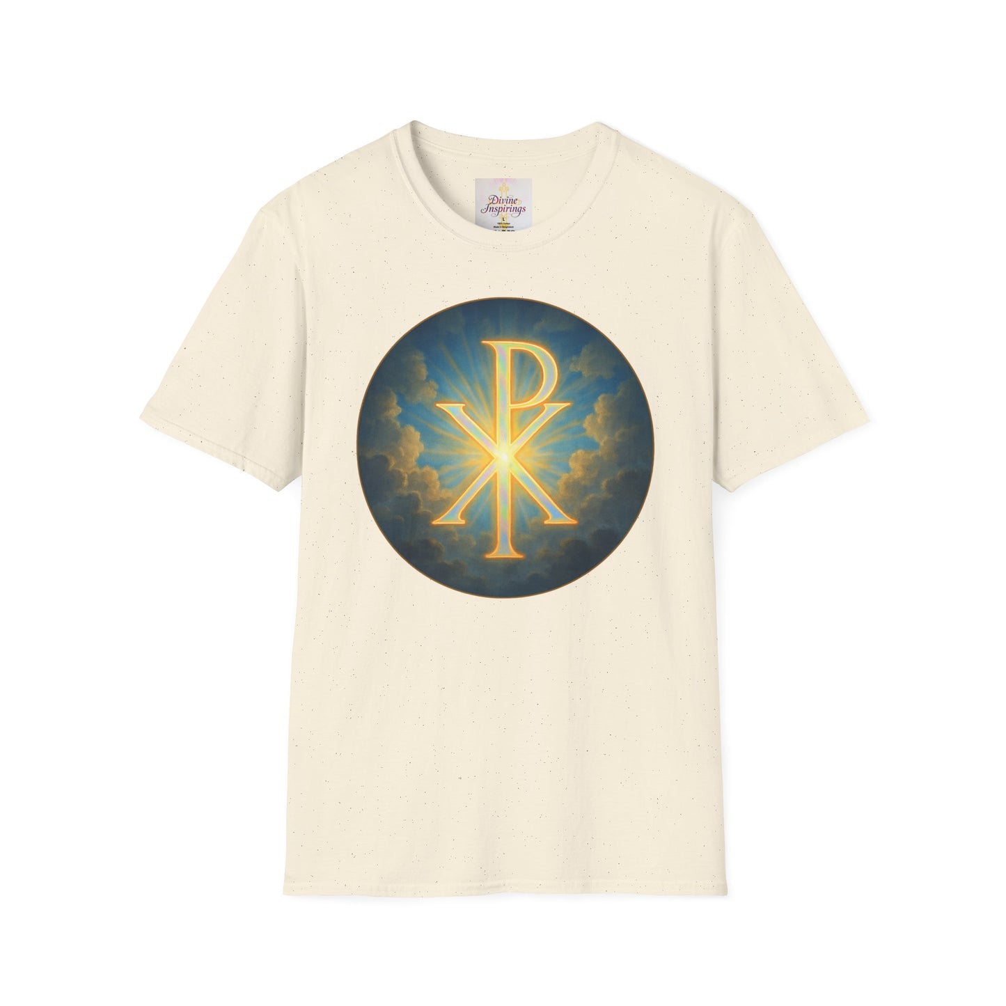 Women’s Christian T-Shirt with Chi Rho – Timeless Symbol of Faith Tee