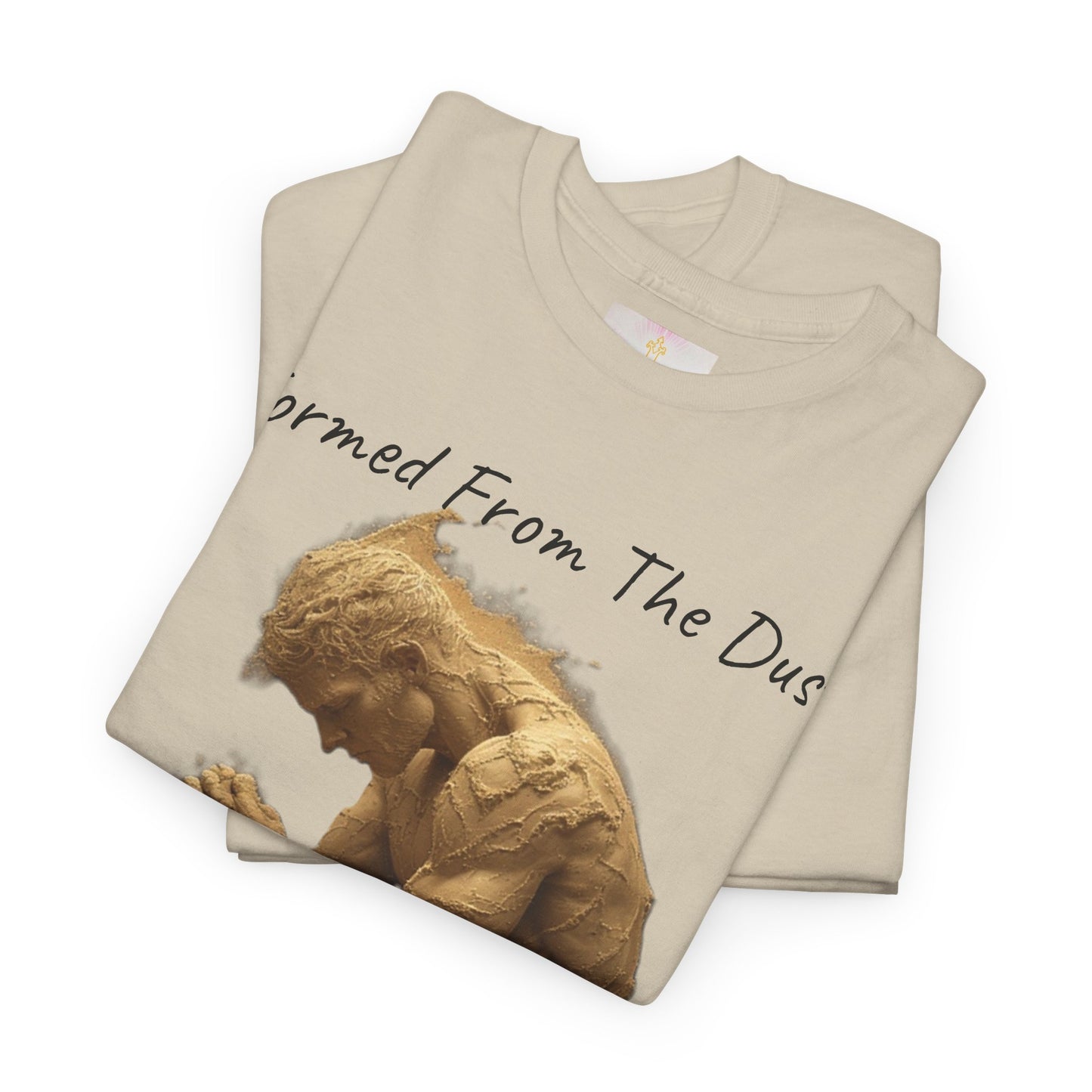Formed from the Dust | Men’s Christian T-Shirt with Genesis 2:7 (Dark Lettering)