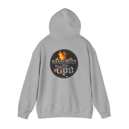 Hand Built By God - Bold Christian Men’s Hoodie