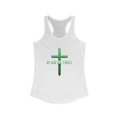 In God We Trust | Women’s Racerback Tank – Faith in Motion