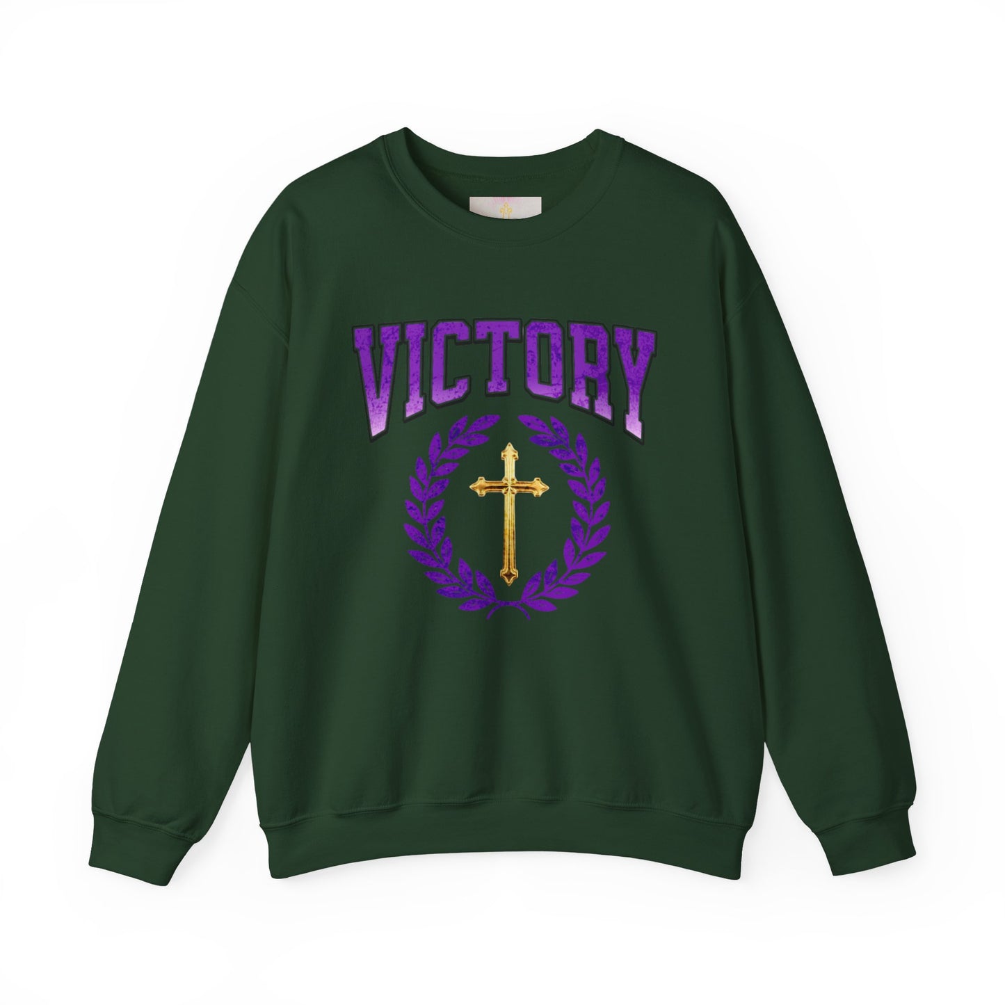 Victory Women’s Sweatshirt – Bold Purple Logo, Faith in Comfort