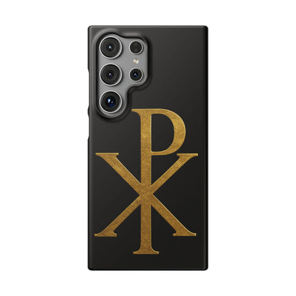 Our Eternal Hope in Christ - Black Chi Rho Snap Case for Samsung
