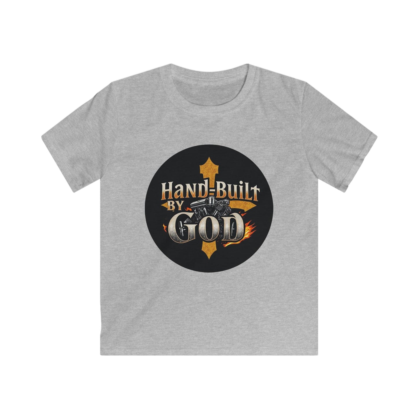 Engineered by the Creator – Softstyle Tee with “Hand Built By God” Design