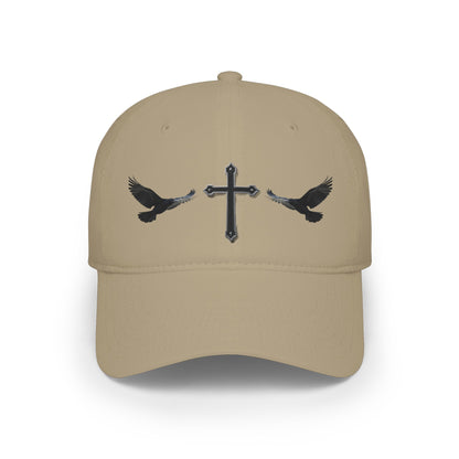 Black Crows & Cross Christian Cap