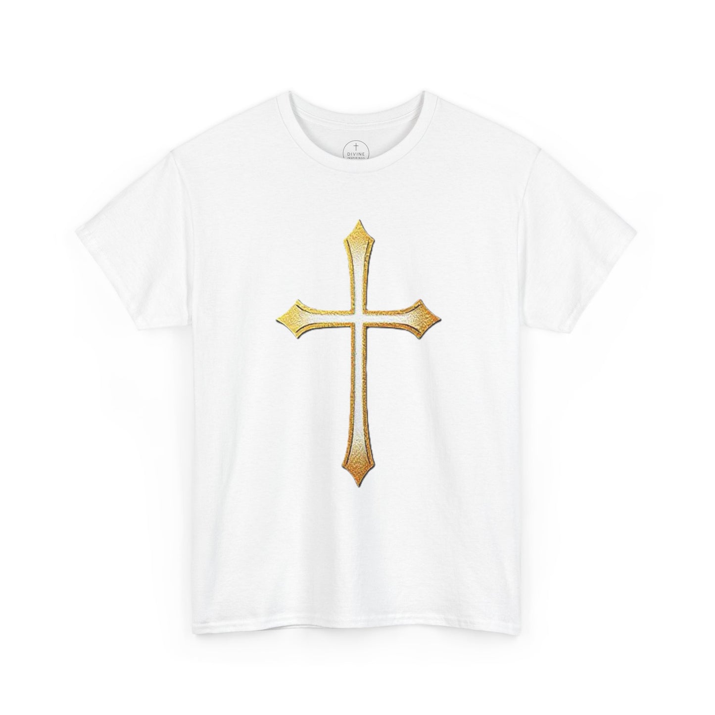 Men’s Gold Cross Tee – Christian Faith-Inspired Apparel