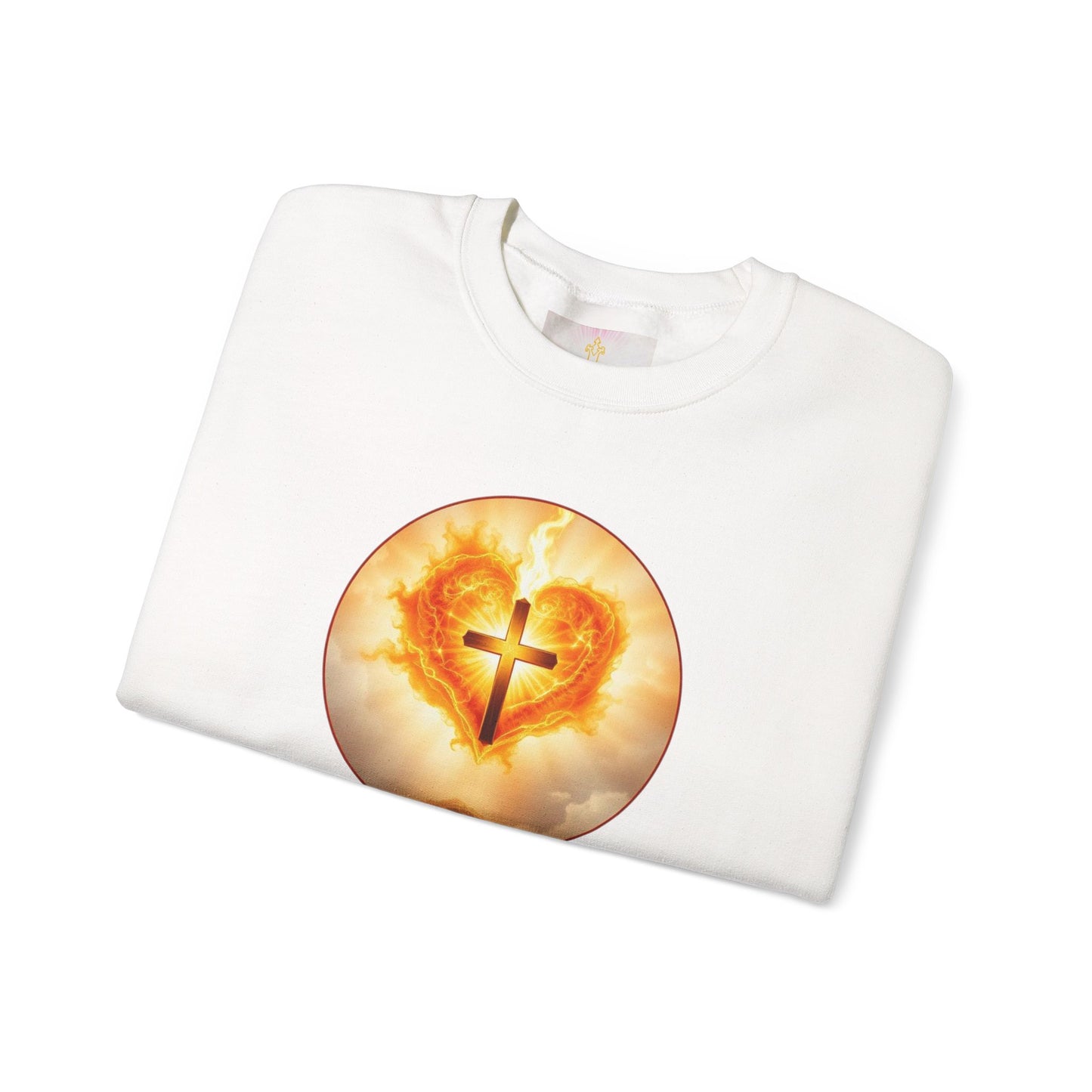 Women’s Sacred Heart Christian Sweatshirt – Symbol of Divine Love Pullover