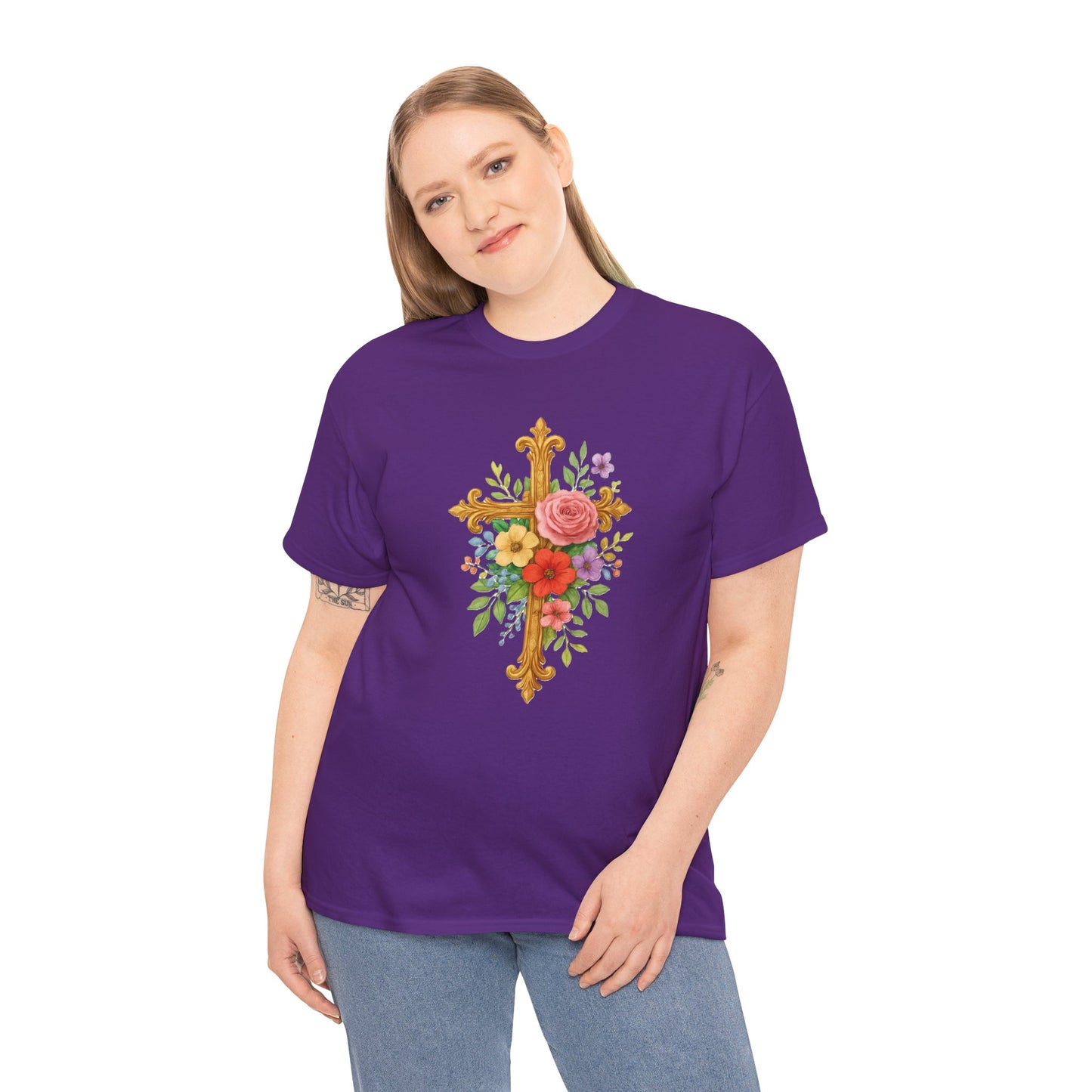 Floral Cross Tee - Women's Christian Apparel