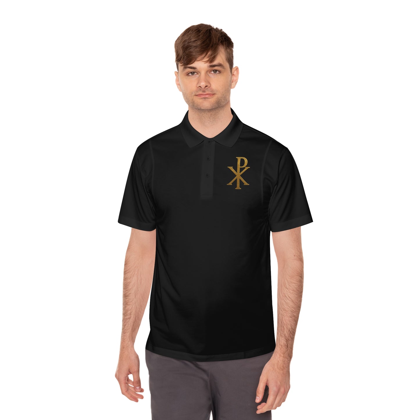 Men’s Chi Rho Polo Shirt – Faith & Heritage in Everyday Wear