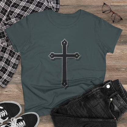 Warrior’s Black Cross Women’s Christian T-Shirt | Ephesians 6:11