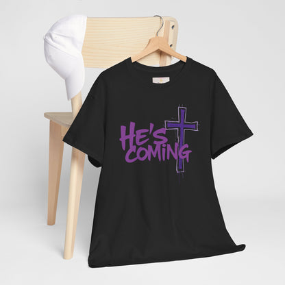 Bold Faith Men’s T-Shirt – “He’s Coming” Prophetic Christian Apparel