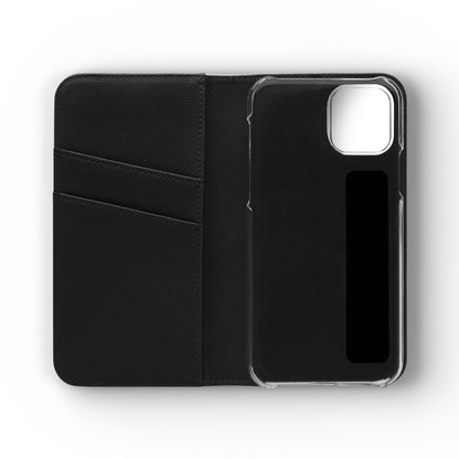 Black with Gold Cross & 1 Corinthians 1:18 - iPhone Flip/Wallet Phone Case