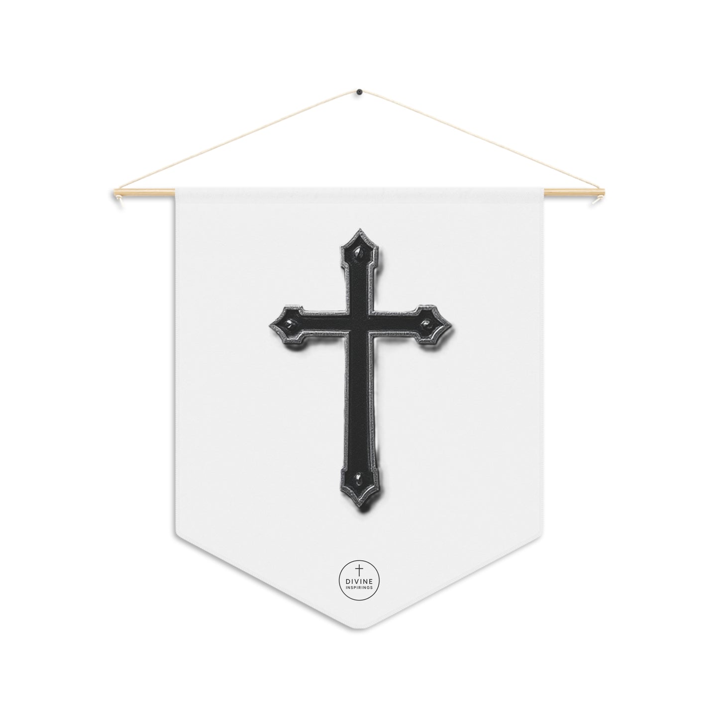 At the Foot of the Cross Pennant Banner – Black Cross Design