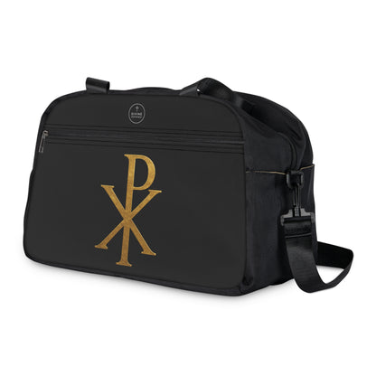 Women's Victory in Christ Fitness Bag in Black – Chi Rho Symbol
