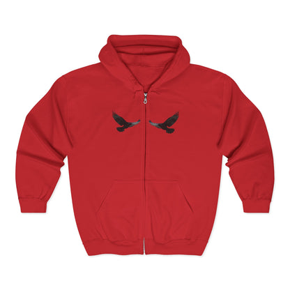 Faithful Watchers” – Cross & Crows Men’s Zip-Up Hoodie