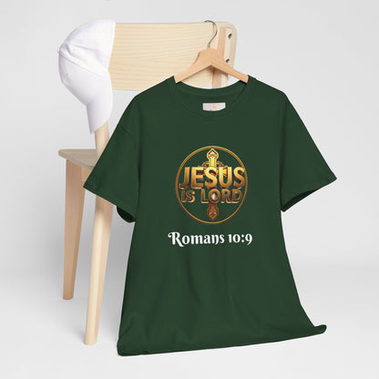Jesus Is Lord / He Is Risen Christian Tee – Men’s Bold Faith Statement (White Lettering)