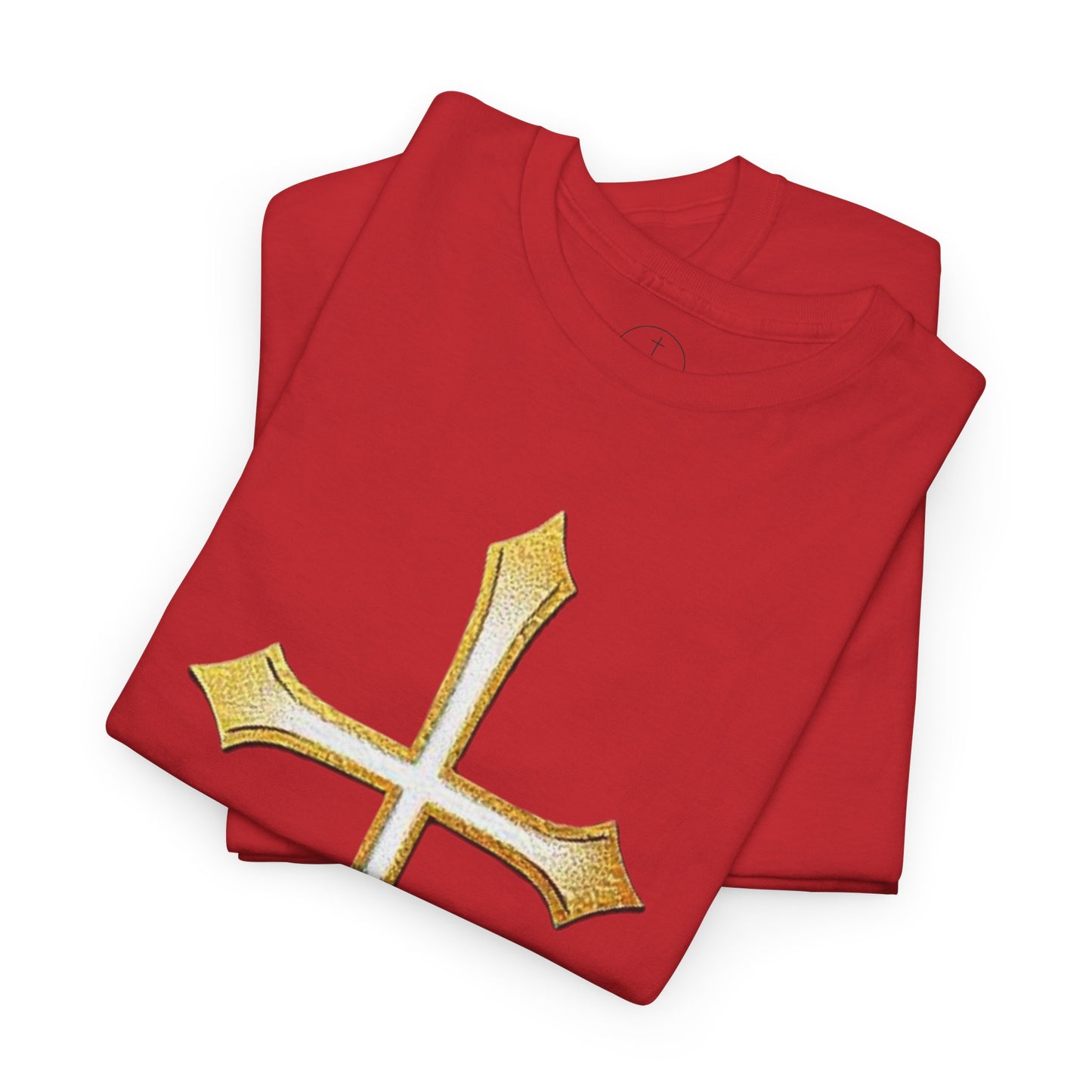 Men’s Gold Cross Tee – Christian Faith-Inspired Apparel