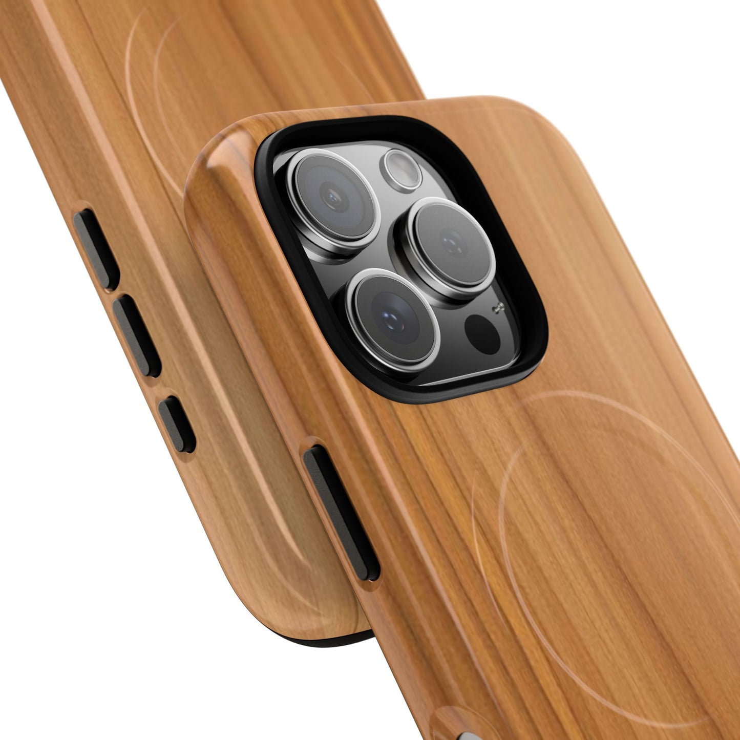 Natural Wood Grain Design - iPhone Magnetic Tough Case