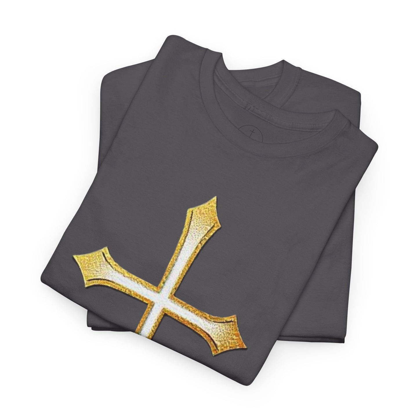 Men’s Gold Cross Tee – Christian Faith-Inspired Apparel