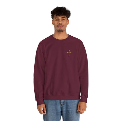 Elegant Gold Cross Men's Sweatshirt