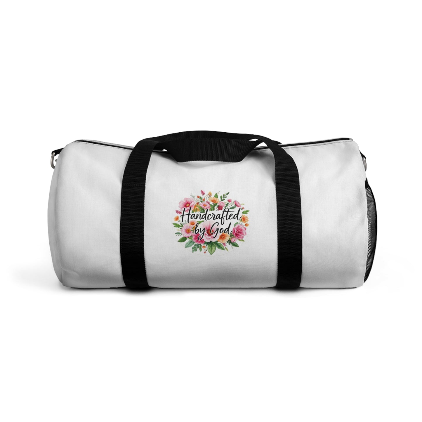 Handcrafted by God Duffle Bag – Faithfully Made