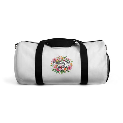 Handcrafted by God Duffle Bag – Faithfully Made