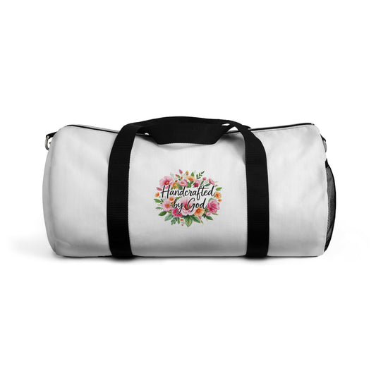 Handcrafted by God Duffle Bag – Faithfully Made