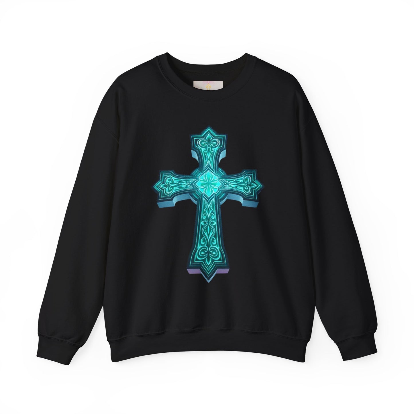 Women’s Radiant Light Sweatshirt – Luminous Cross Design