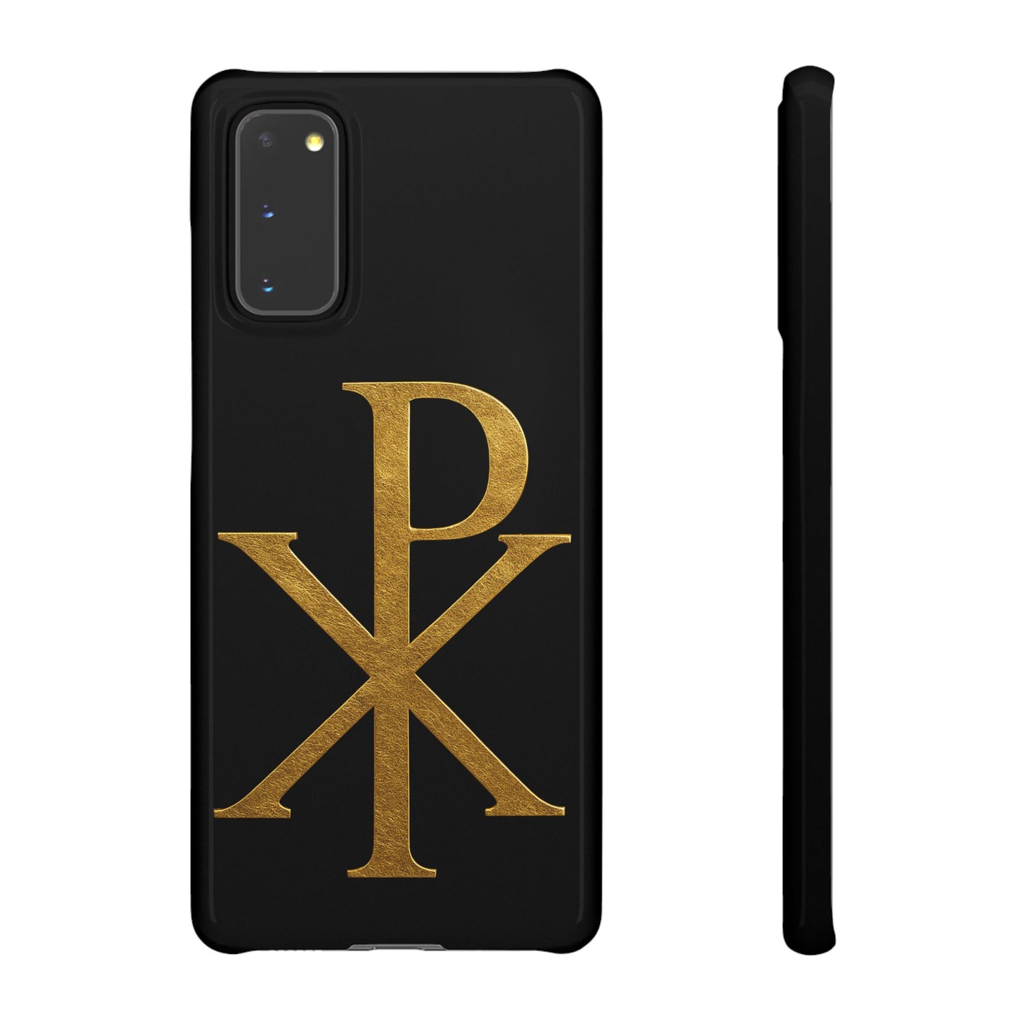 Our Eternal Hope in Christ - Black Chi Rho Snap Case for Samsung