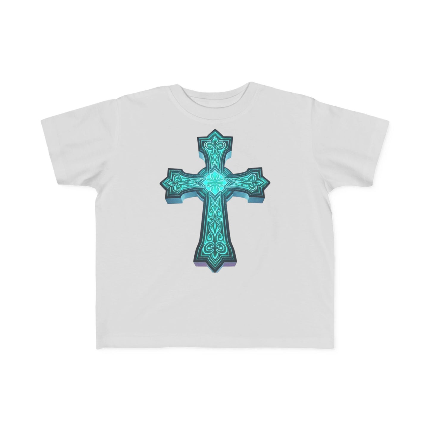 Shine Bright – Toddler Tee with Glowing Cross of Faith