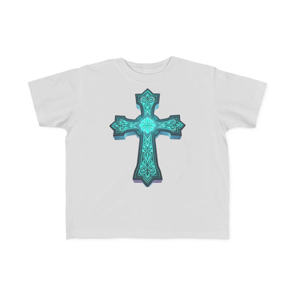 Shine Bright – Toddler Tee with Glowing Cross of Faith