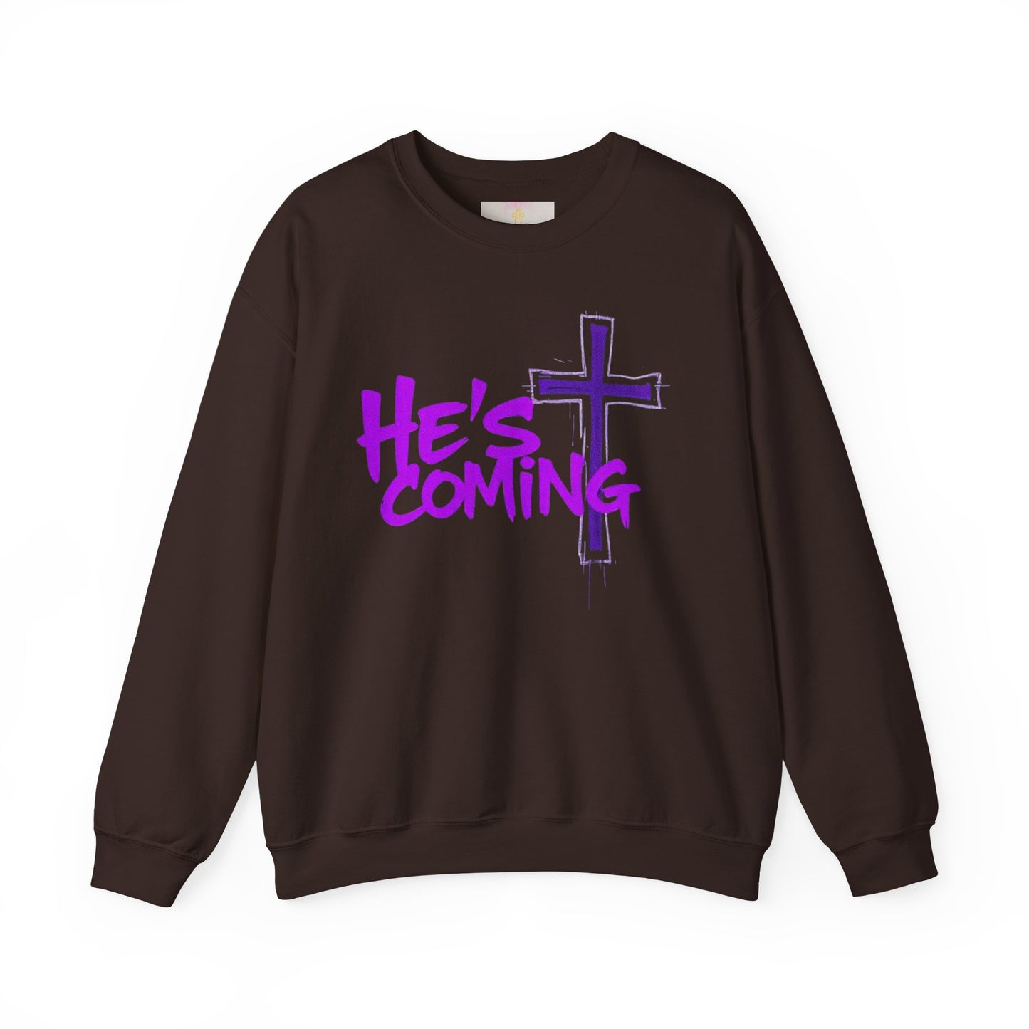 “He’s Coming” Men’s Christian Sweatshirt – Bold Prophetic Streetwear