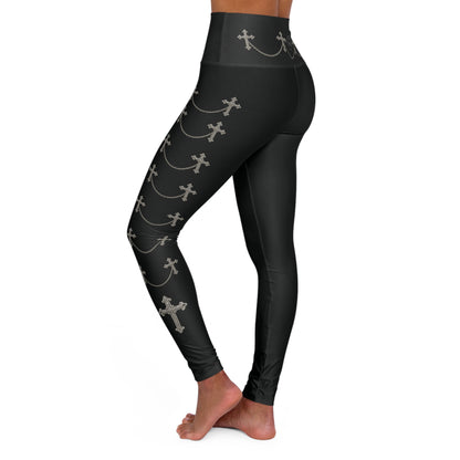 Silver Sanctuary Women’s High-Waisted Yoga Leggings in Black - Christian Apparel