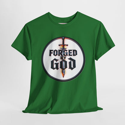 Forged by God Men’s Christian T-Shirt – Strength in Faith Apparel