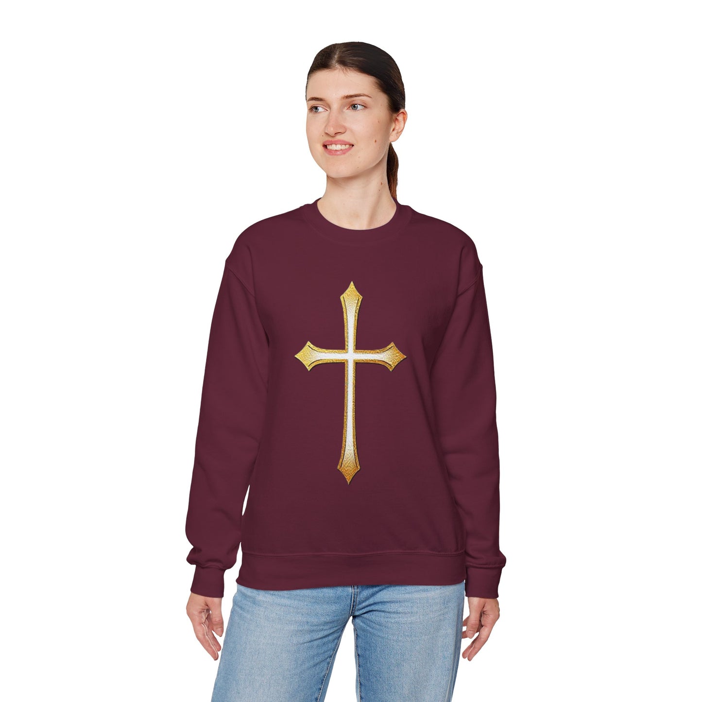 Gold Cross Women’s Christian Sweatshirt