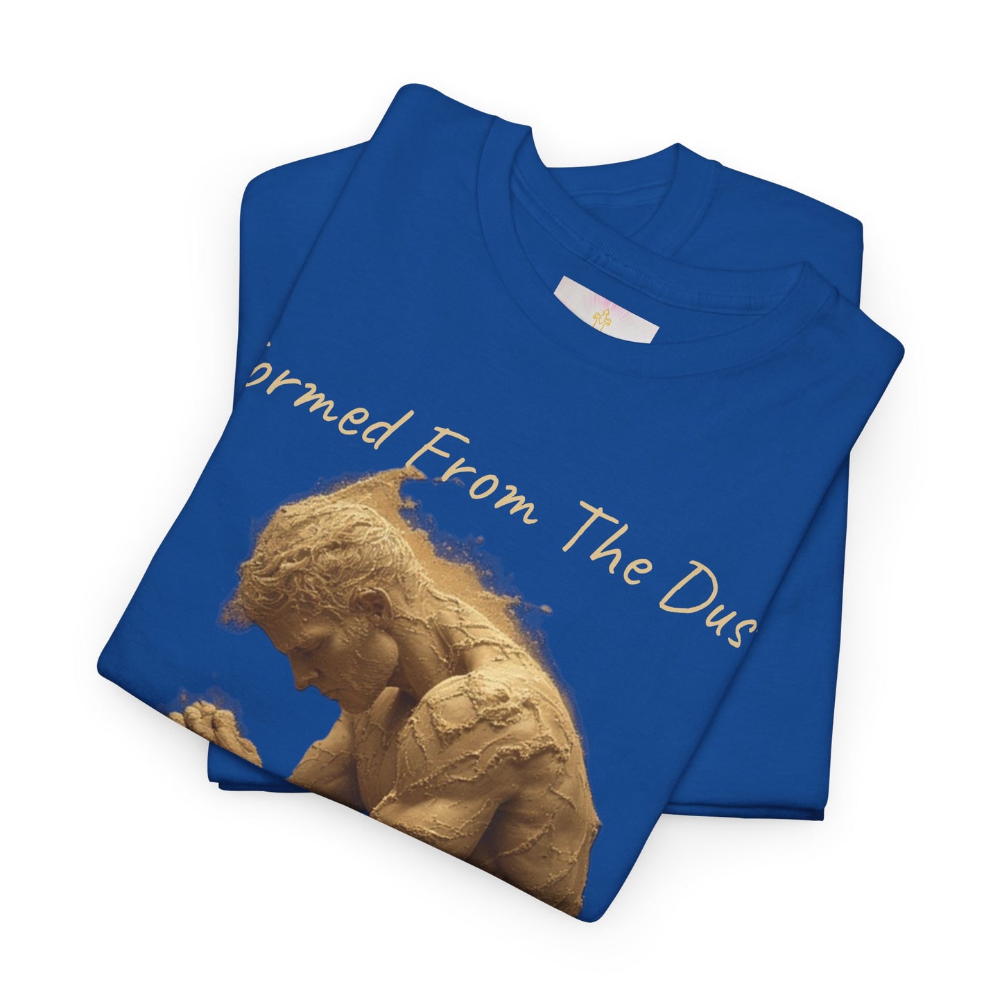 Formed from the Dust | Men’s Christian T-Shirt with Genesis 2:7 (Light Lettering)