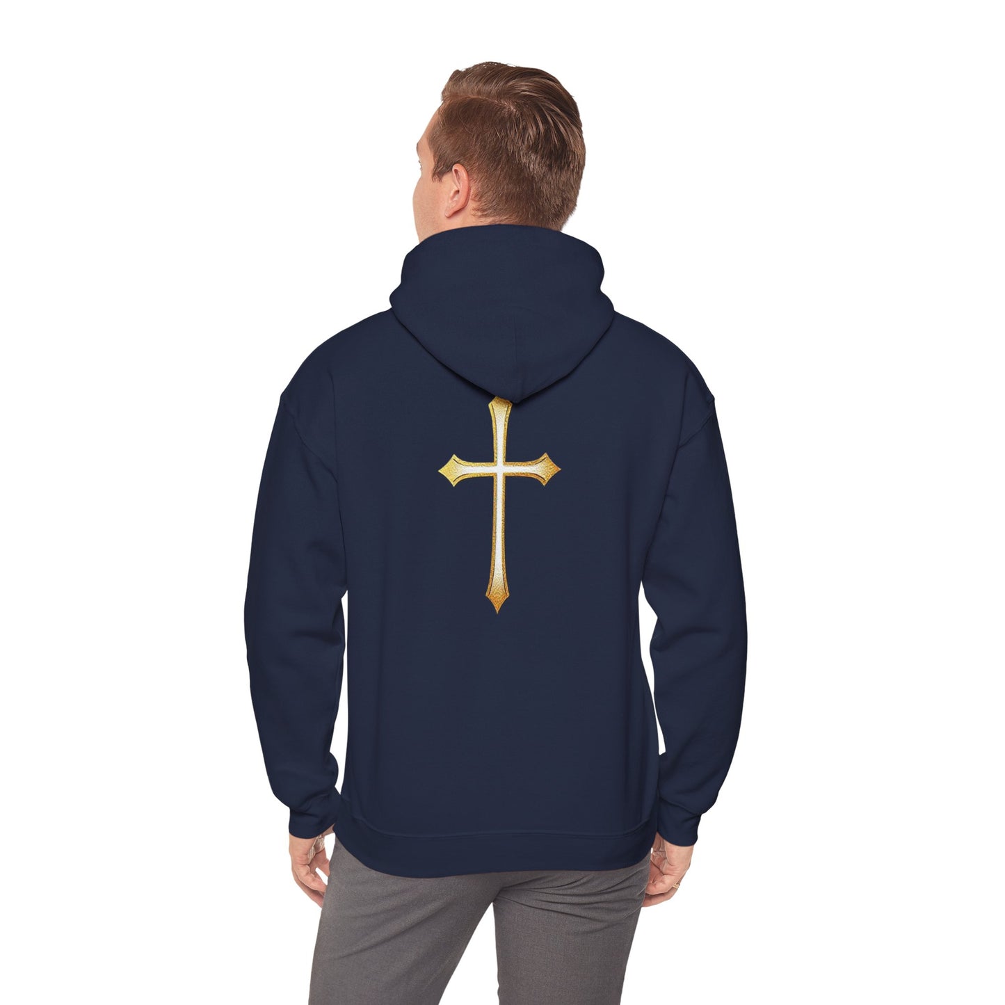 Gold Cross Men's Christian Hoodie