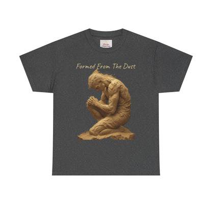 Formed from the Dust | Men’s Christian T-Shirt with Genesis 2:7 (Light Lettering)